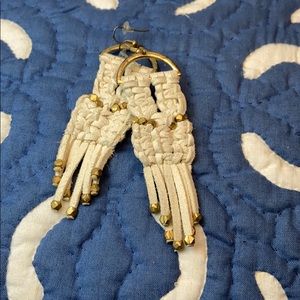 Sandswept suede statement earrings